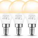 Flaspar G45 Ceiling Fan Light Bulbs, 60W Equivalent 6W E12 LED Candelabra Base Bulbs Small Bulb, Warm White 3000K, A15 Globe Shape Bulb 600LM, Non-Dimmable, 3 Pack