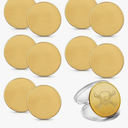 Yinkin 10 Pieces Blank Challenge Coin Threaded Edged 40 mm with Acrylic Protection Box Laser Engravable Pattern for DIY Crafts Birthday Travel Commemorative Collection