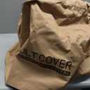 ULTCOVER Waterproof Patio Ottoman Cover Square Outdoor Side Table Furniture Covers Size 20L x 20W x 18H inch (Brown)