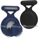 Waterproof Airtag Holder for Kids (2 Pack), Hidden Air Tag Case with Pin, Full Cover GPS Tracker Clip Compatible with Apple Airtag for Toddlers, Children, Elderly, Clothing, Backpack (Black/Blue)