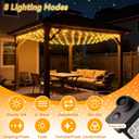 LitHome 10 x 10FT Gazebo Net Lights Outdoor, 280 LED Gazebo Lighting Waterproof, 8 Modes Connectable Christmas Net Lights with Timer, Warm White Mesh Light Plug in for Bushes, Pergolas, Backyard Decor