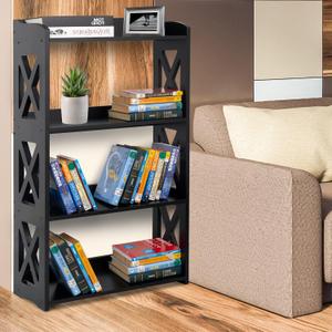 YCICI
Black Bookshelf, Natural Wood Bookshelf, 4 Tier Bookcase, Open Bookshelf, bookshelves Freestanding Display Storage Shelves for Bedroom, Living Room and Office Black