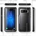 i-Blason Case for Galaxy Note 8, Magma Series Built-in Screen Protective Clear Back Cover with Holster Heavy Duty Belt Clip Shell (Black)