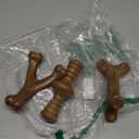 Lumabone Real Bacon Medium 3-Pack Durable Dog Chew Toys for Aggressive Chewers, Made in USA  Wishbone, Zaggler, Stick