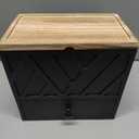 Tampon Holder for Bathroom Decor, Feminine Product Organizer with Lid and Drawer, Shark Week Tampon Storage, Wood Pad and Tampon Organizer for Toilet Organizer, Bathroom Accessories Box for Girl Stuff