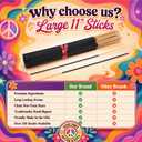 Frankincense and Myrrh Incense Sticks 500 Pack 11" Bulk Wholesale - Smooth and Clean Long Burn Time, 45 to 60 Minutes.