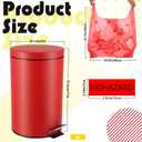 Geiserailie 1 Set 1.32 Gallon,Stainless Steel Biohazard Trash Can with Foot-Operated Self-Closing Lid, with Biohazard Labels and Bags for Lab Medical Hospitals Industrial Infectious Waste Disposal