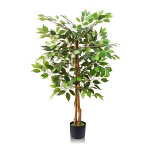 5FT Artificial Ficus Tree Realistic Faux Tree for Indoor & Outdoor, Fake Plant Tall Low-Maintenance Decor for Home Office Porch, Plantas Artificiales Decorativas, Housewarming Gift