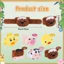 12 PCS Stuffed Animal Slap Bracelets Plush Animal Slap Bracelets Cute Wrist Slap Band Toy Wrist Animals Wrist Pets Slap Bracelet Wrist Toy for Boys Girls Easter Birthday Gifts Party Favors 6 Styles