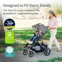 UPPAbaby Vista V3 Convertible Single-to-Double Stroller for Baby & Toddler, 30+ Configurations, Car Seat Compatible, All-Wheel Suspension, XL Basket Greyson (Charcoal Mlange/Carbon Frame), Date of Delivery 11/2024