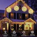 Outdoor Christmas Balls Lights Tree Lights Waterproof, 4 Pack 11.81" LED Hanging Globe Sphere Lights with 8 Lighting Modes Memory Timer Plug for Party Wedding Xmas Porch Patio Garden Yard Decorations