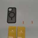 Miracase Magnetic for iPhone 14 Case 6.1 inch (Compatible with MagSafe)with 2X Screen Protectors Military-Grade Protection, Anti-Fingerprint Translucent Matte Phone Case Cover, Black