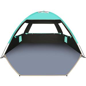 Gorich Beach Tent Sun Shelter for 3/4-5/6-7/8-10 Person with UPF 50 UV Protection, Lightweight & Easy Setup Beach Shade Canopy, Portable Beach Shade Tent Beach Cabana (Blue)