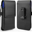 BECPLT Phone Holster for iPhone Air 17 Pro Max 16/15/14/13/12/11 Pro Max Leather Belt Case 360 Rotating Pouch Holster Belt Clip Case for iPhone Xs Max 8 Plus 7 Plus 6s+ 6+ Galaxy S25+ S24+ S23+ S22+