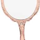 Angoily Vintage Handheld Mirror Decorative Hand Mirror Portable Makeup Mirror Hand Mirror for Makeup Metal Handle Small Hand Mirr
