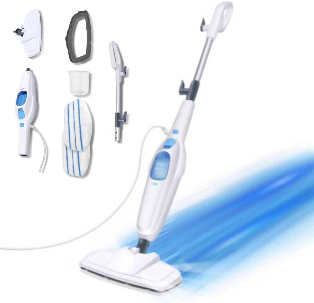 Steam Mop 1500W Electric Floor Cleaner Hot Steam Cleaner Handheld Multipurpose Handheld Cleaning Machines Convenient Detachable For Cleaning Laminate Hardwood Marble Tile Floor Carpet