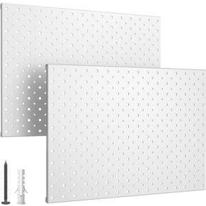 EVERHANGER Metal Pegboard Panels, Heavy Duty Pegboard Wall Organizer, Garage Wall Panels, Tool Storage Organization, 12"X16", 2pcs, Gray