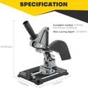 Angle Grinder Stand Grinder Holder | 45 Degree Clamp Angle Grinder Holder Bracket with Slide Handle Cast Iron Base for 100-125mm Angle Grinder