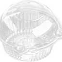 Cupcake Holders Individual,50 PC Cupcake Containers Disposable Clear Plastic Single Muffin Dome Holders Cases Individual Cupcake Boxes Bulk (White, 50 pcs)