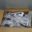 Tajsoon Clothing Rack Heavy Duty Clothes Racks Foldable Garment Rack with Wheels and Extendable Rod, Collapsible Clothing Rack Max Capacity 250lbs, Industrial Rolling Racks with Bottom Shelf, Chrome