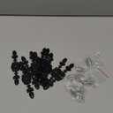 Sumnacon 10 Pcs 4.7" Drawer Dresser Knobs Pull Handles - Crystal Glass Diamond Decorative Knobs with Plate, Cabinet Cupboard Door Knobs with Screws for Kitchen Bathroom Office Decoration, Black