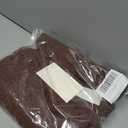 Women's Spaghetti Strap V Neck Dress Tiered Pleated Casual Beach Sundress（25001, Brown, L）