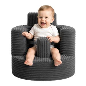 Baby Seats for Infants for Sitting Up 3-24 Months, Sponge Portable Baby Chair for Learning to Sit, Back Support Floor Seat with Seat Belt