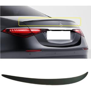 2021-2026 Gloss Black Rear Spoiler Wing for Mercedes Benz S Class W223 S500 S580 S580e 4Matic Trunk Lid Duckbill 2022 2023 2024 2025