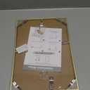 Heimlove 4x5 Aluminum Picture Frame, Metal Picture Frame for Wall Hanging or Tabletop, Photo frame with Tempered Glass - Simple and Elegant Decor for Wall - 1 Pack - Gold