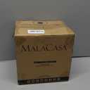 MALACASA Ceramic Mini Pie Pans Set of 6, 6 Inch Pie Plates for Baking with Ruffled Edge, Small Quiche Baking Dish Pans Tart Pans, Individual Pot Pie Plates, Microwave & Oven Safe, Khaki White