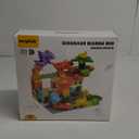 burgkidz Marble Run Building Blocks Dino Toys: STEM Ball Race Track for Boys & Girls with Functional Dinosaur Building Blocks, Marbles Maze Game Toy Set for Kids Ages 3 4-8