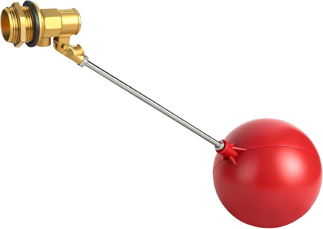 Stainless Steel Float Valve for Water Tank and Trough,1/2-3/4 Inch Size Options for Reliable Water Level Management in Various Applications with Durable Build (0.98in)
