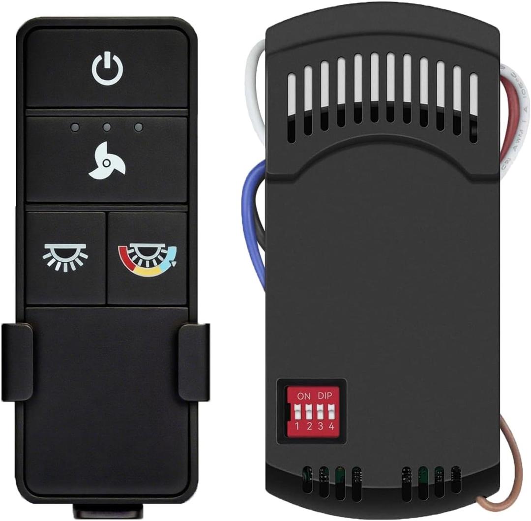 TX028C-S Ceiling Fan Remote Control for Hampton Bay, Hunter, Harbor Breeze - 3 Speed, Light Dimmer Compatible with TX028C, KUJCE10320/TR222A,2AAZPHD3/HD3,98130