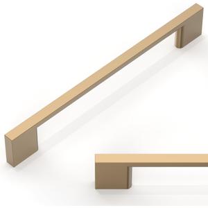 10 Pack Champagne Bronze Cabinet Pulls 6.3 Inch(160mm) Kitchen Cabinet Handles Cabinet Hardware for Drawer Pulls
