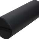 ForPro Professional Collection Jumbo Full Round Bolster Pillow, Black, Oil and Stain-Resistant, for Massage and Yoga, 9” R x 26” L