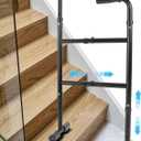 Upgraded Stair Climbing Assist Cane,Adjustable Width and Height Stair Cane,Thickened Light AlloySturdy and Slip-Resistant Stair Canes for Seniors,Easy to Install,Designed for Knee discomfort