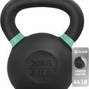 Yes4All Powder Coated Cast Iron Kettlebell Strength Training Kettlebells Weight Set for Full Body Workout, Home Gym