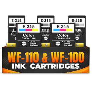 5-Pack Printer Ink Cartridges 215 Ink Cartridges 3 Black and 2 Tri-Color | Easy-to-Install Inkjet Printer Cartridge Replacements | Sharp Text & Vivid Colors, Combo Pack for Home & Office Printing