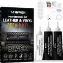 Leather Repair Kit - Restores Faux,Vinyl,Artificial and Real Leather,Sofa,Jacket,Car Seats and Purse.Professional Results,Repairs Burn Holes,Scratches,Tears (Black)