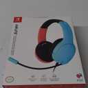 PDP Gaming LVL40 Airlite Stereo Headset for Nintendo Switch/Lite/OLED - Wired Power Noise Cancelling Microphone, Lightweight Soft Comfort On Ear Headphones (Mario Neon - Red & Blue)