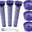 6 Pack Vacuum Filter Replacement Kit for Dyson V7, V8 Animal and V8 Absolute Cordless Vacuum, 3 Post Filter, 3 Pre Filter, Replaces Part # 965661-01 & 967478-01 (3+3+1)