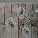 LevvArts Daisy Flower Wall Art Rustic Farm Floral Painting Artwork for Farmhouse Home Bedroom Bathroom Decor Vintage White Brown Flower Art Poster Kitchen Decor Easy Hanging 24x24
