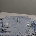 Kwunbwa Women's High Waist Ripped Denim Shorts Tassels Hem Distressed Stretchy Trendy Summer Jean Shorts, XXL