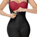 M MYODRESS Fajas Colombianas Moldeadoras Body Shaper Post Surgery Stage 2 BBL Compression Garment with Zipper Crotch (X-Small, Black)