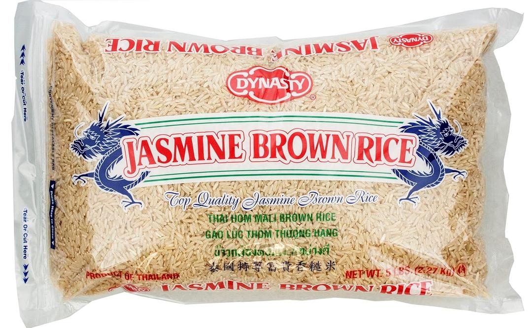 Dynasty Jasmine Brown Rice, 5 Pound (Pack of 6), BB 10/08/2025