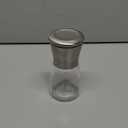 Professional Pepper Grinder - with Germany Hardened Carbon Steel Mechanism Rotor, Refillable Pepper Mill 6OZ Glass Adjust Coarseness (1PCS-Sliver-304