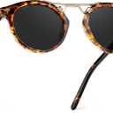 WearMe Pro - Women's Polarized, Round Retro, Double-Bridge Vintage Sunglasses