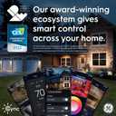 GE Cync Smart Plug, Outdoor Bluetooth and Wi-Fi Outlet Socket, Weather Resistant Plug, Works with Alexa and Google, Black (1 Pack)