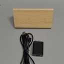 Kogonee Wooden Digital Alarm Clock, 0-100% Dimmer, 2 Alarm Settings, Weekday/Everyday Mode, 9 Mins Snooze, 12/24H, Temperature and Date Display for Office, Travel, Bedroom Alarm Clock (Bamboo)