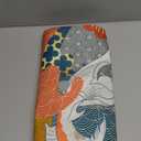 Japanese Table Runner, Asian Oriental Crane Koi Cherry Blossom Floral Brown Ocean Waves Branch Clouds Print Table Runner for Wedding Banquet Party Kitchen Dining Decor, 13x90 Inch (Fsh-08)